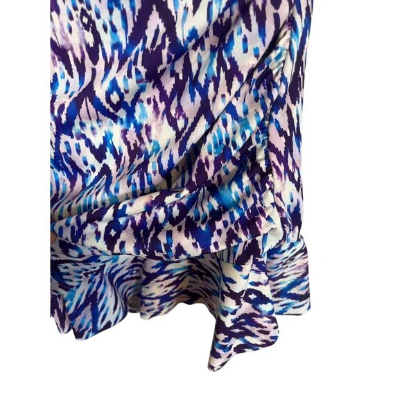 Torrid Tie Dye Swim 1X Blue One Piece Chevron Peplum Tropical Aztec Boho Western - Picture 8 of 16
